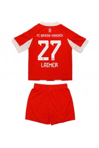 Fotbalové Dres Bayern Munich Konrad Laimer #27 Dětské Domácí Oblečení 2025-26 Krátký Rukáv (+ trenýrky)